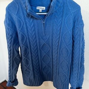 Blue Cable Knit Sweater